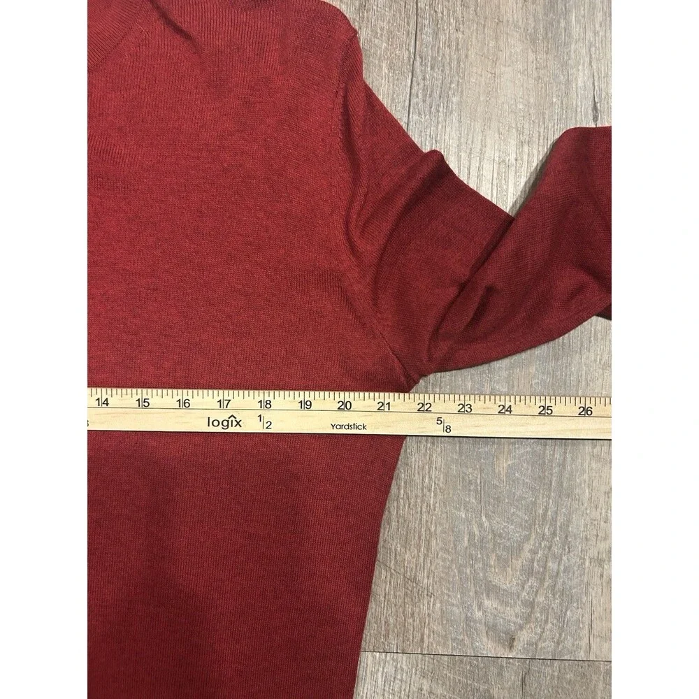 Banana Republic Sweater Mens M Red Cashmere Blend Premium Luxe Yarn Crewneck EUC